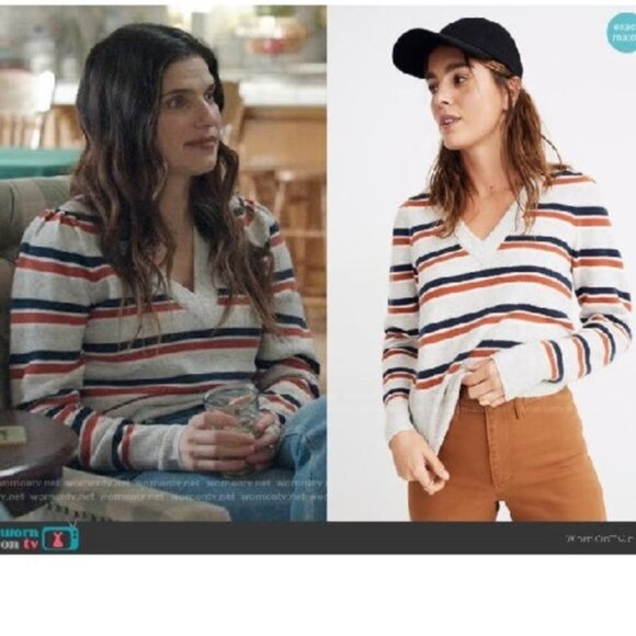 MADEWELL Striped Westgate Sweater in Coziest Yarn - Picture 1 of 6